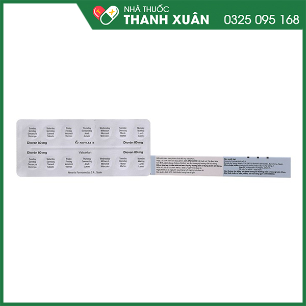 Diovan 80mg chỉ định trong tăng huyết áp, điều trị suy tim